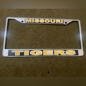 MIZZOU Missouri Tigers Chrome License Plate Frame w/ Acrylic Inserts NEW